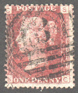 Great Britain Scott 33 Used Plate 124 - SC - Click Image to Close
